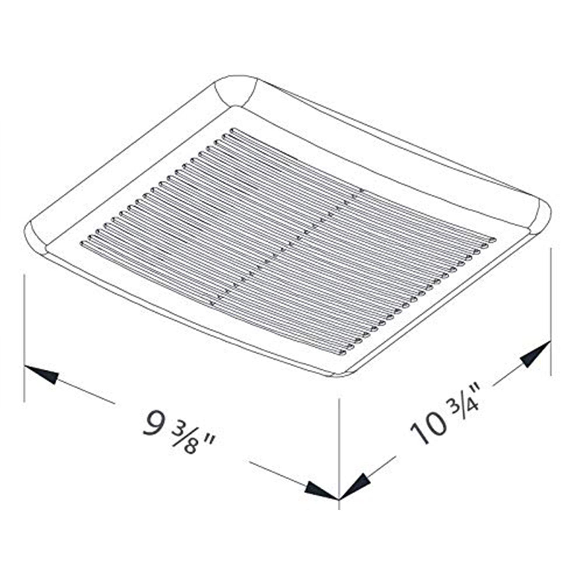 Delta Breez Slim Ventilation Exhaust Bathroom Fan 70 CFM with Dual Speed, White - VMInnovations