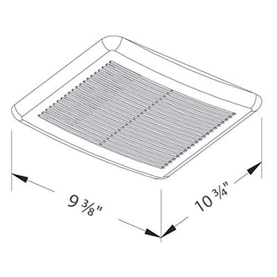 Delta Breez Slim Ventilation Exhaust Bathroom Fan 70 CFM with Dual Speed, White - VMInnovations