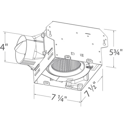 Delta Breez Integrity 100 CFM Exhaust Fan, LED Edge-Lit Panel, White (Open Box)