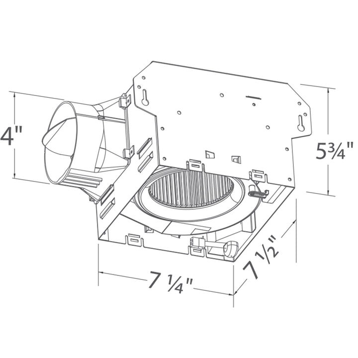 Delta Breez Integrity 100 CFM Exhaust Fan, LED Edge-Lit Panel, White (Open Box)