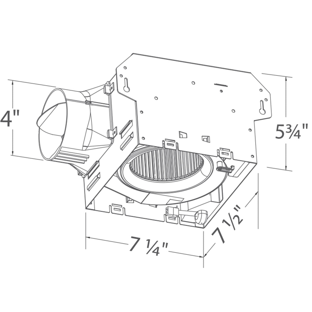 Delta Breez Integrity 100 CFM Exhaust Fan, LED Edge-Lit Panel, White (Open Box)