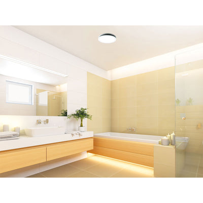 Delta Breez Integrity 100 CFM Exhaust Fan, LED Edge-Lit Panel, White (Open Box) - VMInnovations