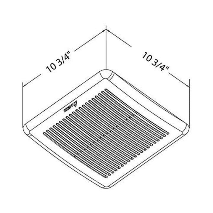 Delta Breez GreenBuilder Ventilation Bath Fan 80CFM with Humidity Sensor, White