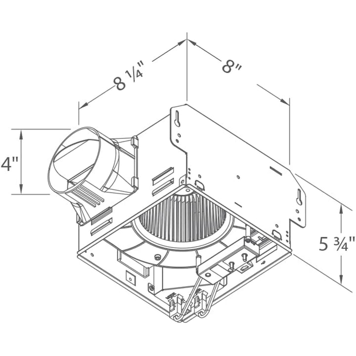 Delta Breez GreenBuilder Ventilation Bath Fan 80CFM w/Sensor, White (Open Box)