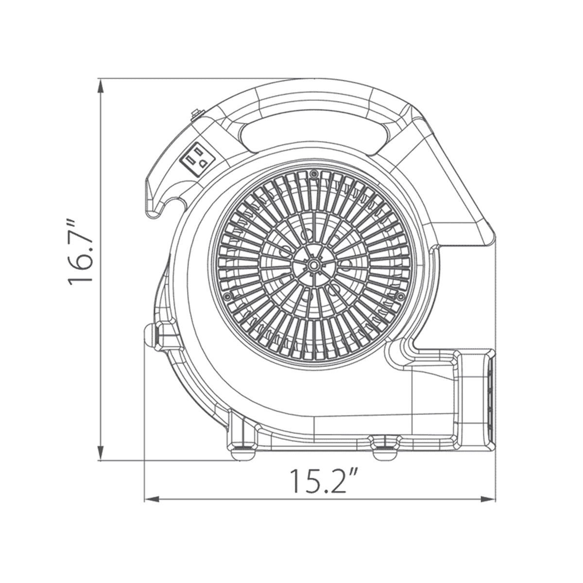 Delta Breez AirMover Powerful 3 Speed Quiet Operation Dryer Fan, 1200 CFM, Blue