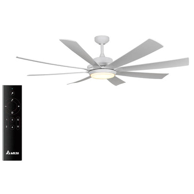 Delta Breez Rio Vista 60" Ceiling Fan with LED, Remote, Indoor/Outdoor, White - VMInnovations