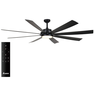 Delta Breez 72" Ceiling Fan with LED, Remote, Rio Vista Indoor/Outdoor, Black