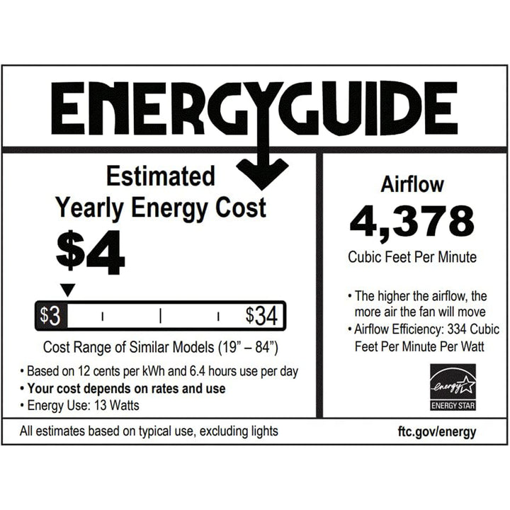 Delta Breez Pleasanton 60" Ceiling Fan w/LED, Remote, Indoor/Outdoor,Black(Used)