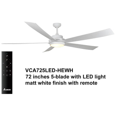 Delta Breez Pleasanton 72" Ceiling Fan w LED, Remote, Indoor/Outdoor(Open Box)