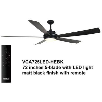Delta Breez Pleasanton 72" Ceiling Fan w LED, Remote, Indoor/Outdoor (Used) - VMInnovations