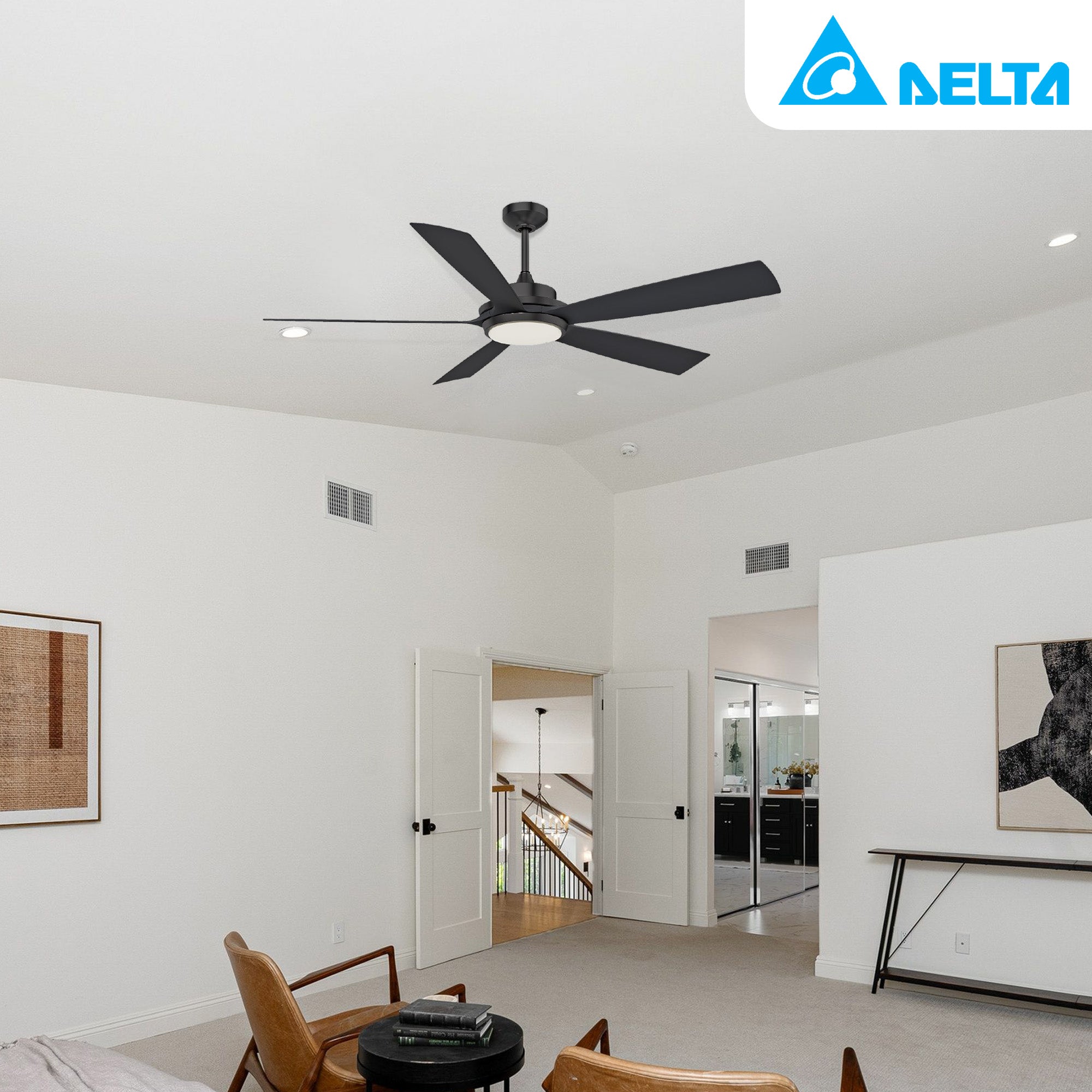 Delta Breez Pleasanton 72" Ceiling Fan w LED, Remote, Indoor/Outdoor (Used) - VMInnovations