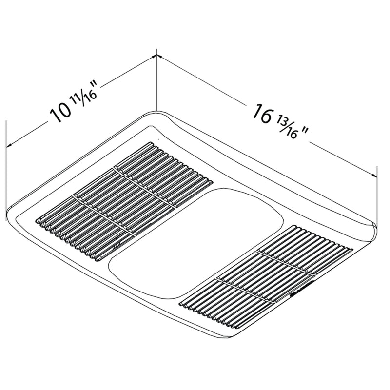 Delta Radiance Exhaust Bath Fan 80 CFM w/Built-In Light & Heater,White(Open Box)