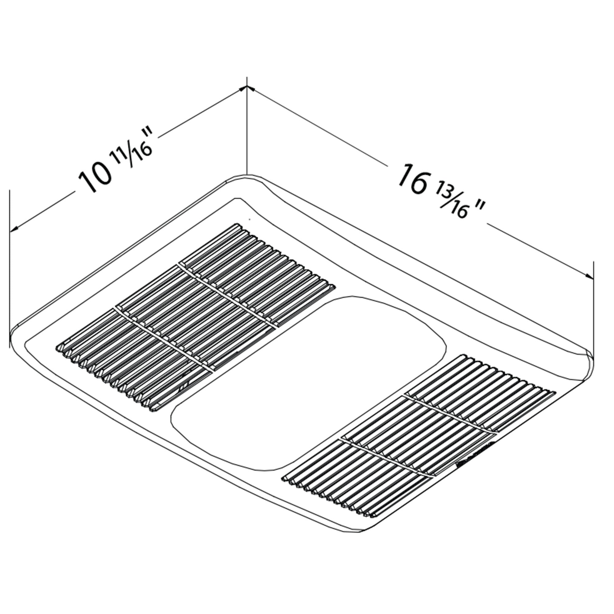 Delta Breez Radiance Exhaust Fan 80 CFM w/Built-In Light & Heater (For Parts) - VMInnovations