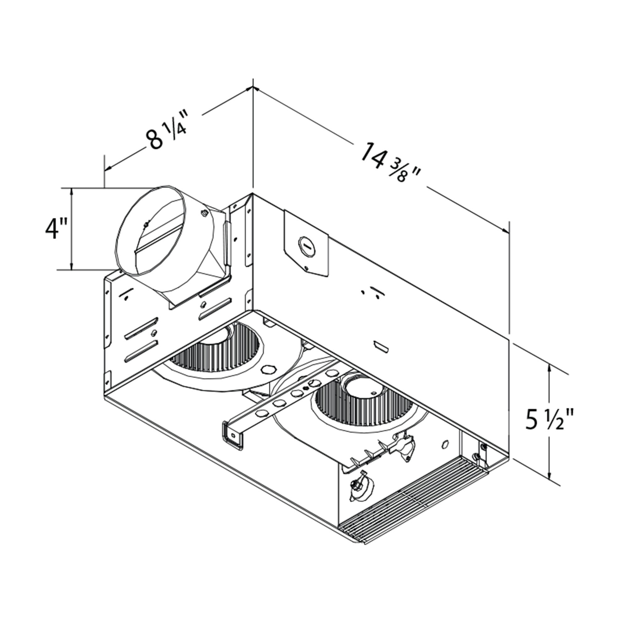 Delta Breez Exhaust Bath Fan 80 CFM w/Built-In Light & Heater, White (Used)