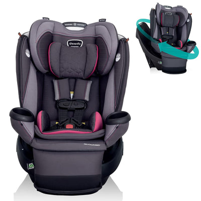 Evenflo Revolve360 Extend Rotational All in 1 Convertible Car Seat, Rowe Pink