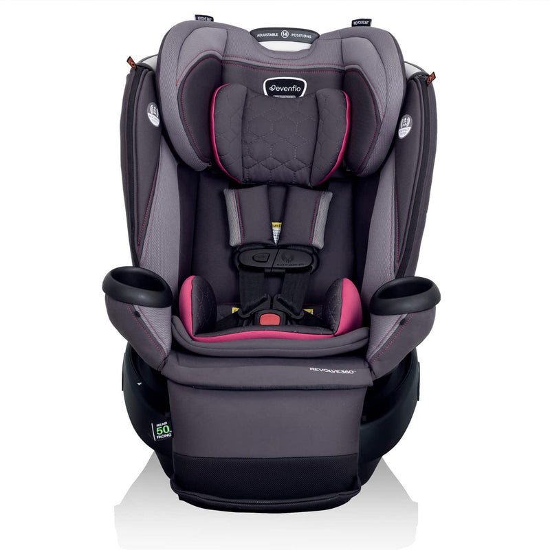 Evenflo Revolve360 Extend Rotational All in 1 Convertible Car Seat, Rowe Pink