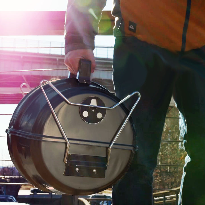 Americana Grills Keg A Que Charcoal BBQ Portable Grill, 186 Square In (Open Box) - VMInnovations