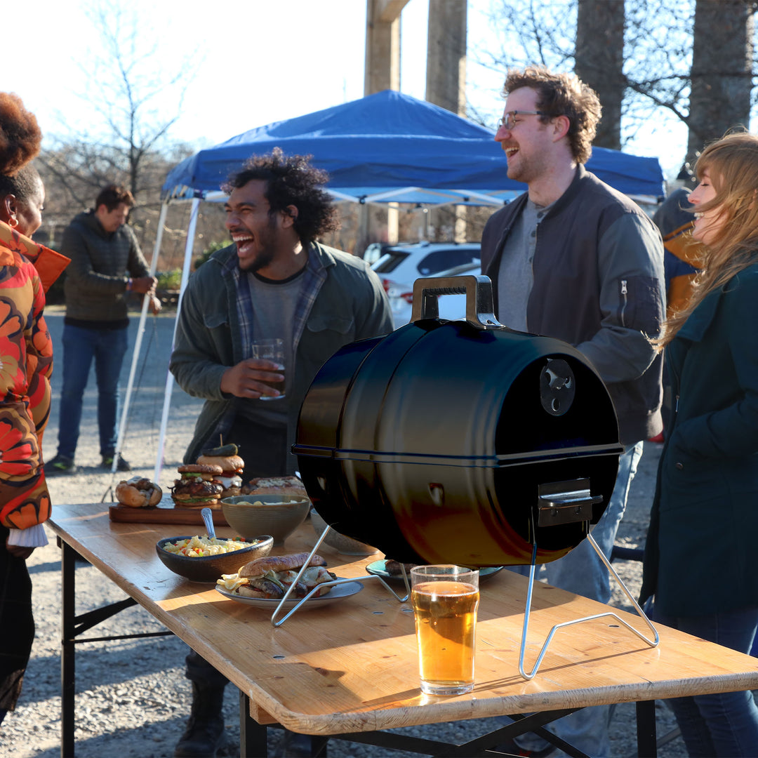 Americana Grills Keg A Que Charcoal BBQ Portable Grill, 186 Square In (Open Box) - VMInnovations