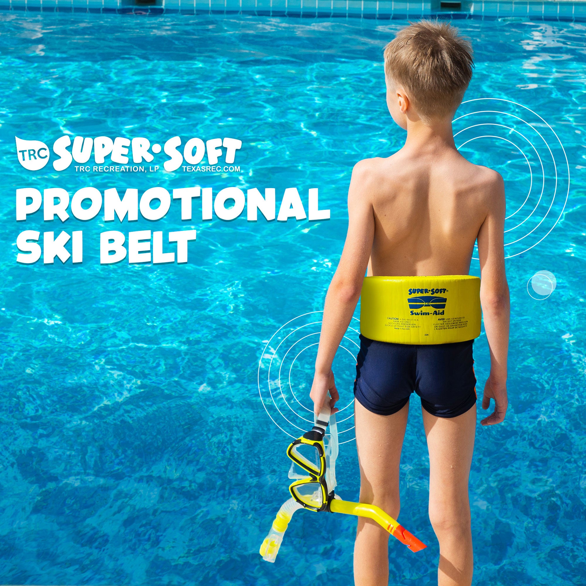 TRC Recreation Super Soft Small Promotional Swim Aid Water Buoyancy Belt, 2 Pack - VMInnovations