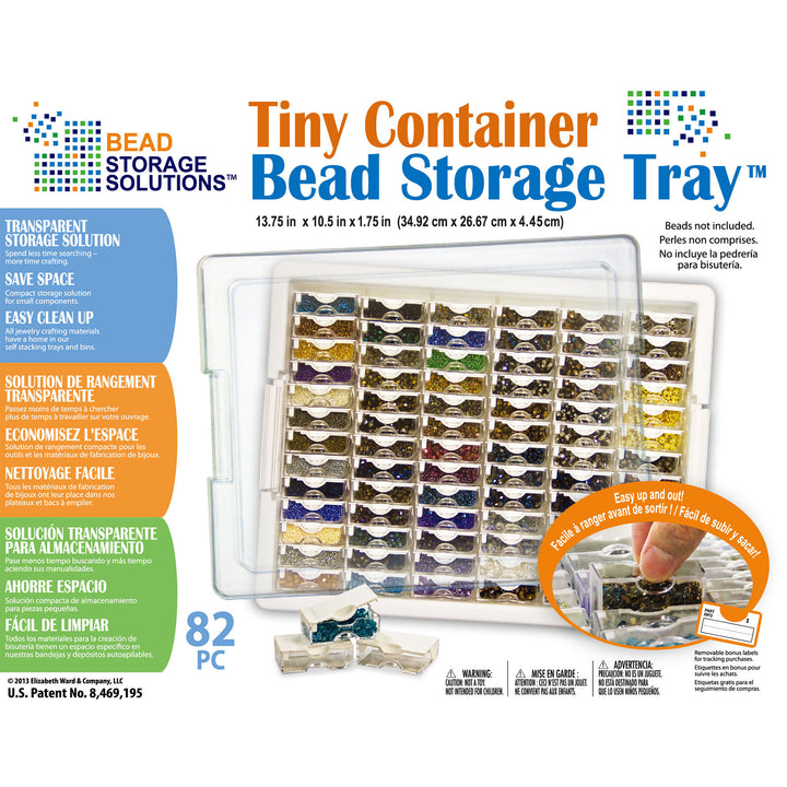 Elizabeth Ward Bead Storage Solutions 82 Pc Tiny Supplies Organizer, 8 Pack