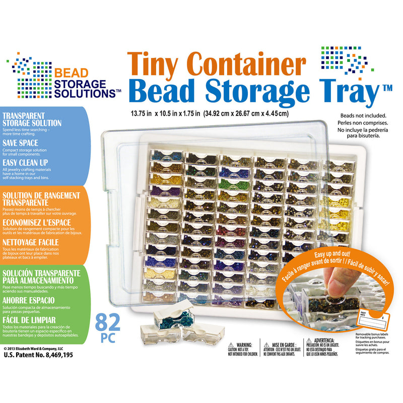 Elizabeth Ward Bead Storage Solutions 82 Pc Tiny Supplies Organizer, 8 Pack