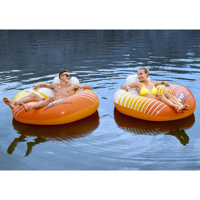 Bestway Hydro-Force Sunkissed Inflatable Tube for Pool, River, Beach, 4 Pack - VMInnovations