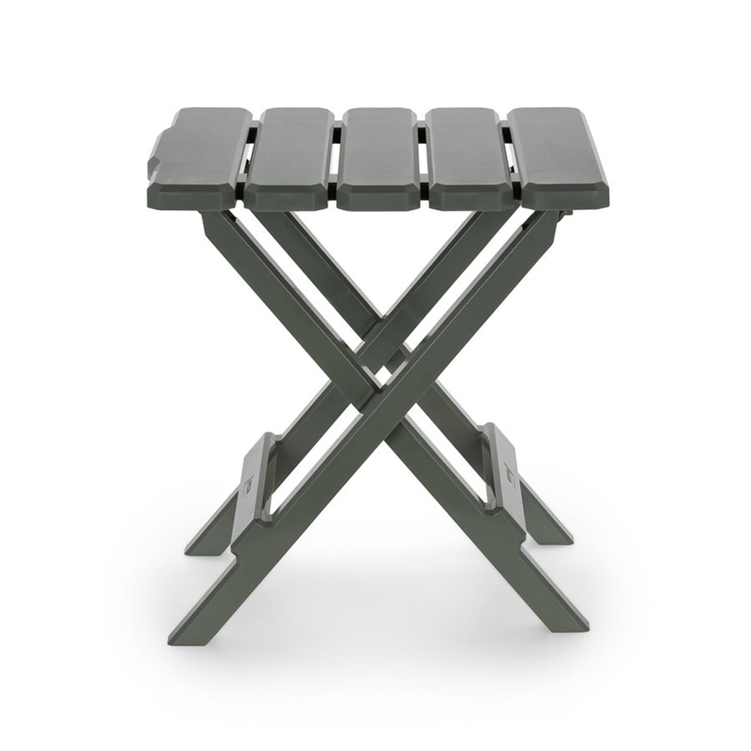 Camco Adirondack Camping Small Plastic Folding Side Table, Sage (2pk) (Open Box) - VMInnovations