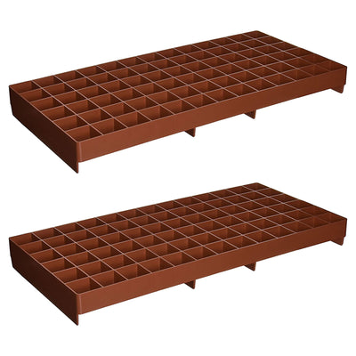 Hydrofarm Grodon Double-Sided Terracotta Gro-Smart Tray with 78 Cells, 2 Pack