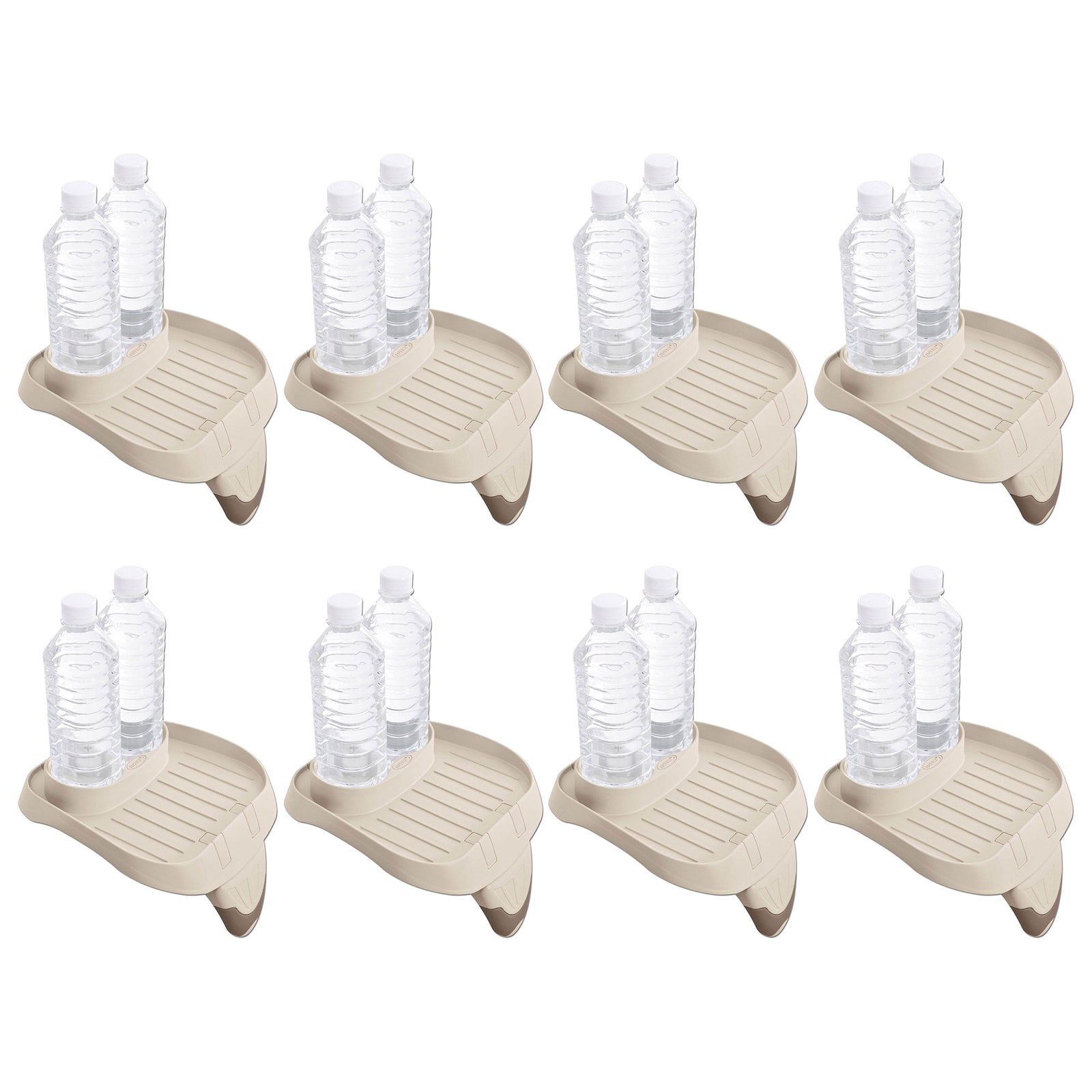 Intex PureSpa Attachable Cup Holder, Pool and Hot Tub Accessory, 8 Pack, Tan - VMInnovations