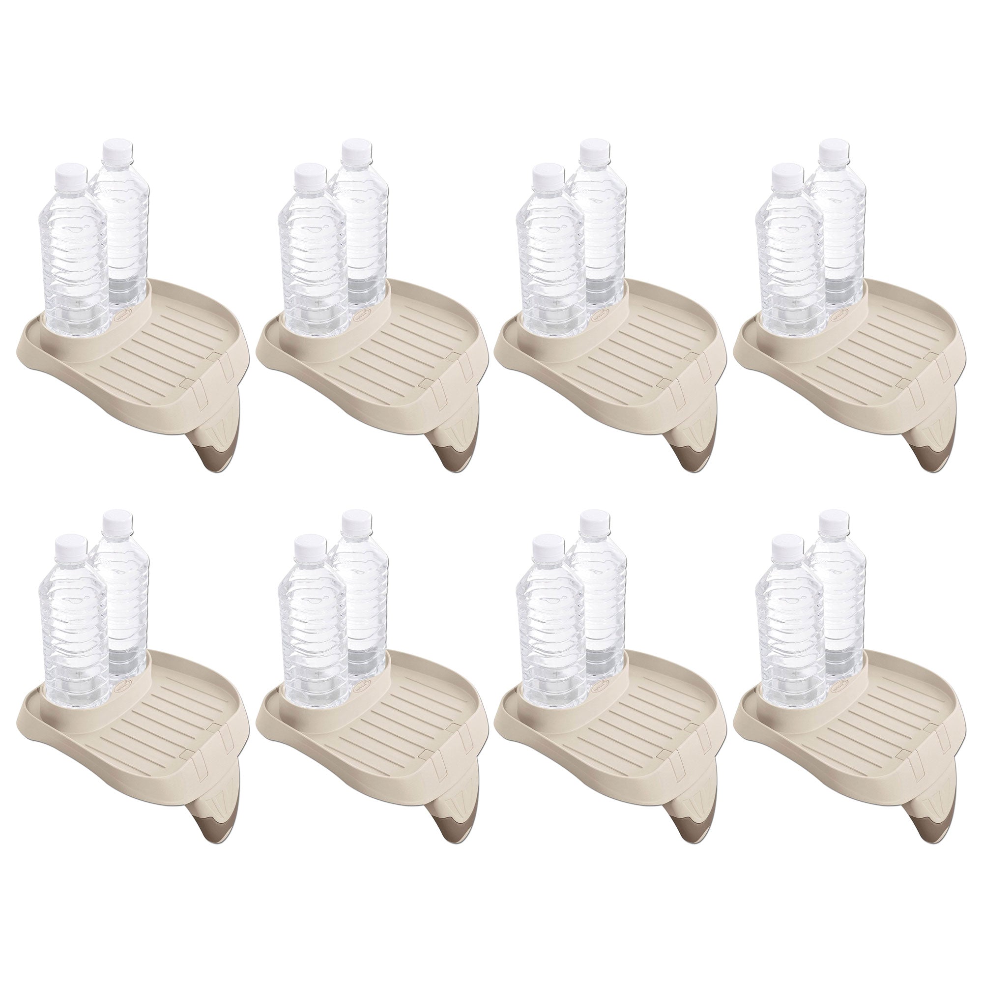 Intex PureSpa Attachable Cup Holder, Pool and Hot Tub Accessory, 8 Pack, Tan - VMInnovations