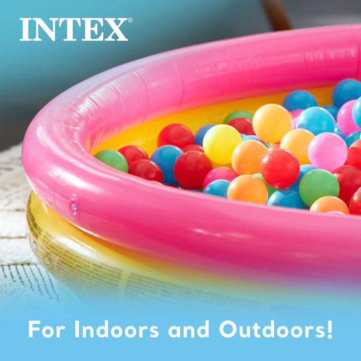 Intex 58" x 13" Inflatable Sunset Glow Backyard Kids Vinyl Splash Pool, 6 Pack