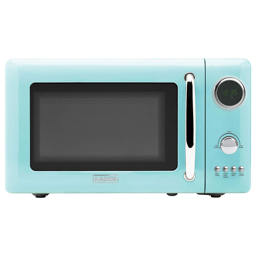 Haden 700W 0.7 Cubic Foot Microwave Oven with Digital Controls, Turquoise (Used)