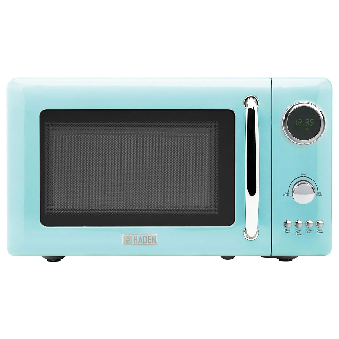 Haden 700W .7 Cubic Foot Microwave Oven w/Digital Controls, Turquoise (Open Box)