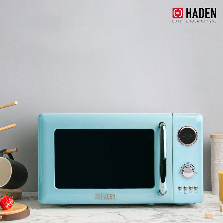 Haden 700W .7 Cubic Foot Microwave Oven w/Digital Controls, Turquoise (Open Box)