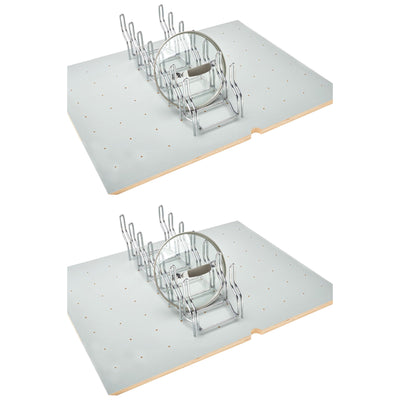 Rev-A-Shelf Kitchen Drawer Lid Organizer for Drawer Peg Boards, 2 Pack, Chrome - VMInnovations