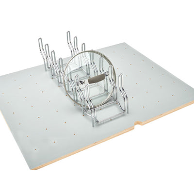 Rev-A-Shelf Kitchen Drawer Lid Organizer for Drawer Peg Boards, 2 Pack, Chrome - VMInnovations