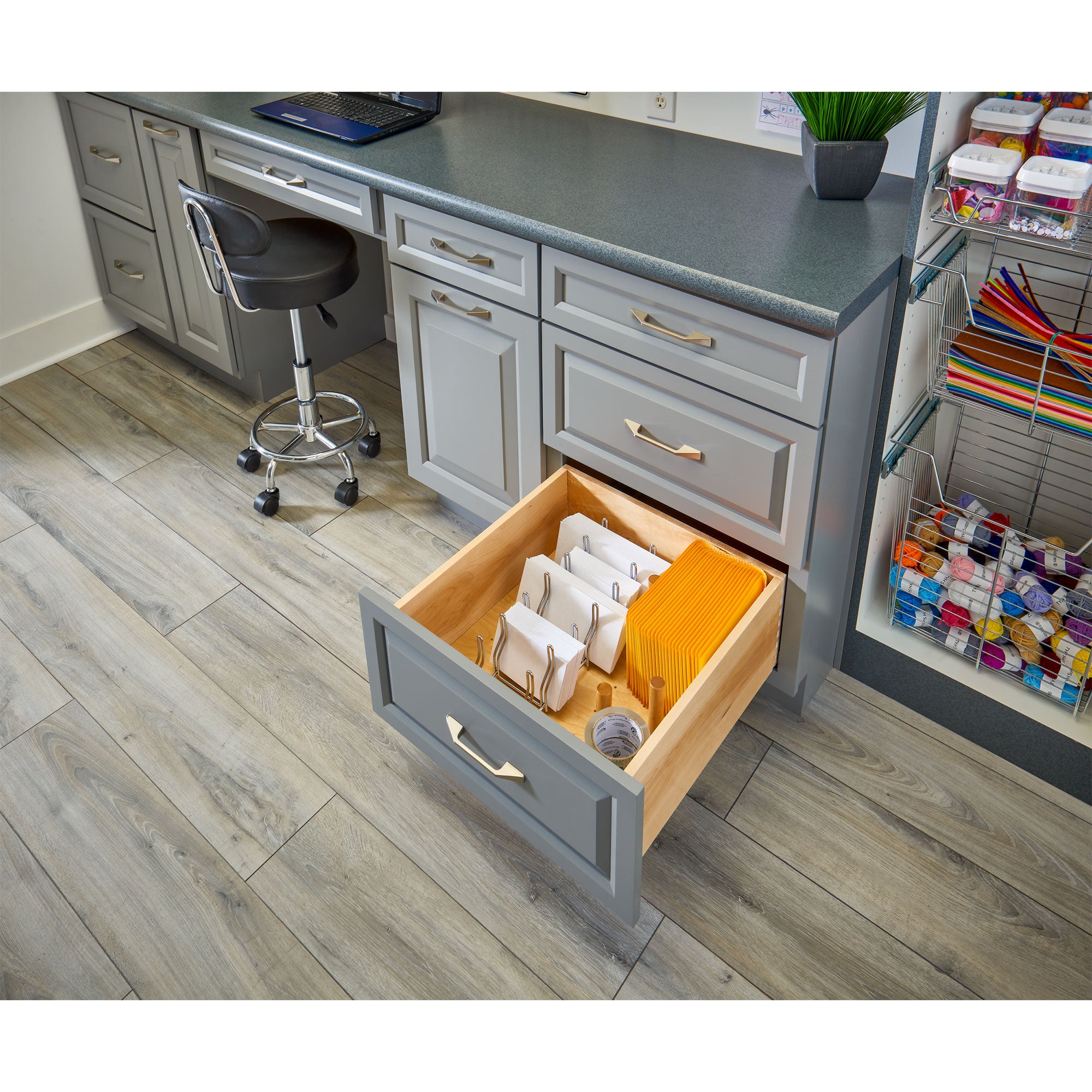 Rev-A-Shelf Kitchen Drawer Lid Organizer for Drawer Peg Boards, 2 Pack, Chrome - VMInnovations