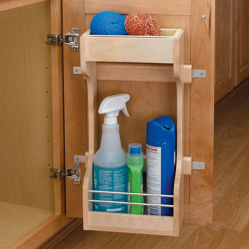 Rev-A-Shelf 30" Door Mount Sink Base Cabinet Storage Organizer, 2 Pack, Wood