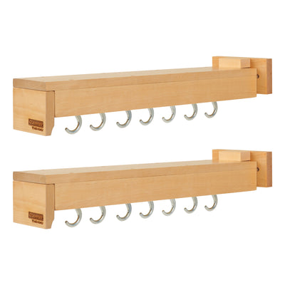 Rev-A-Shelf Pullout Organizer Hooks w/Ball Bearing Slide System, 2 Pack, Natural - VMInnovations