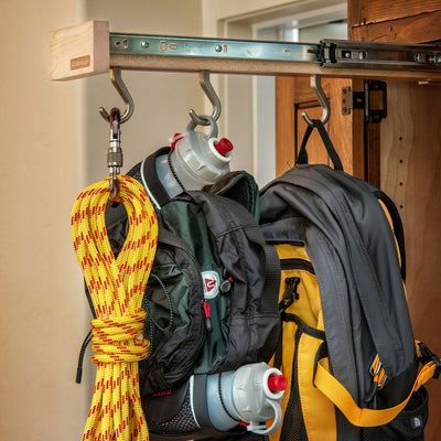 Rev-A-Shelf Pullout Organizer Hooks w/Ball Bearing Slide System, 2 Pack, Natural - VMInnovations