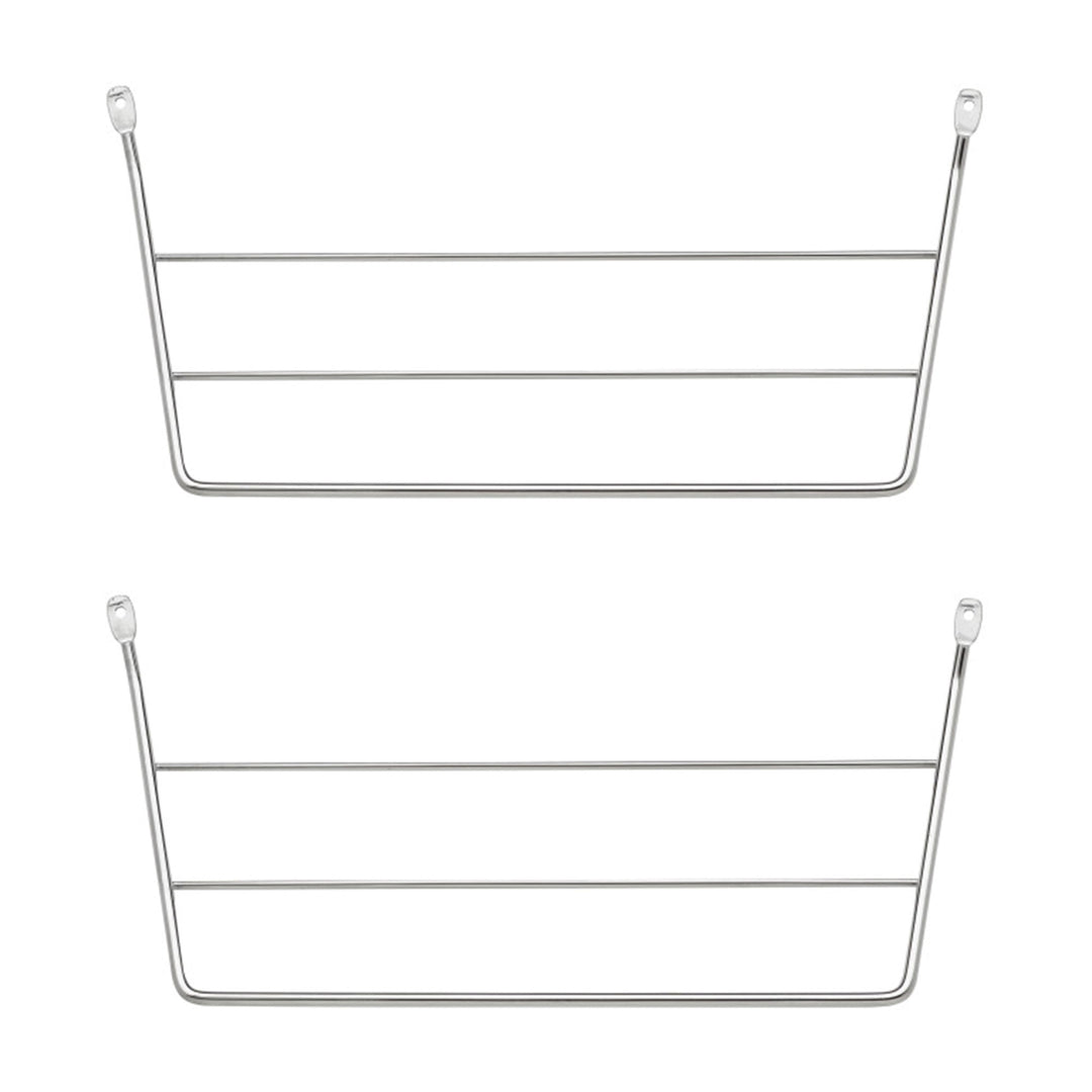 Rev-A-Shelf Kitchen & Bathroom Undersink Door Mount Towel Bar, 2 Pack, Chrome