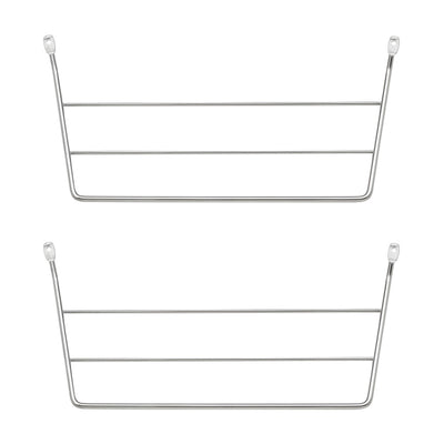 Rev-A-Shelf Kitchen & Bathroom Undersink Door Mount Towel Bar, 2 Pack, Chrome - VMInnovations