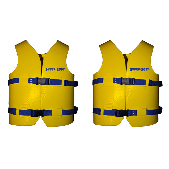 TRC Recreation Super Soft Child Life Jacket Safety Vest, Medium, 2 Pack, Yellow