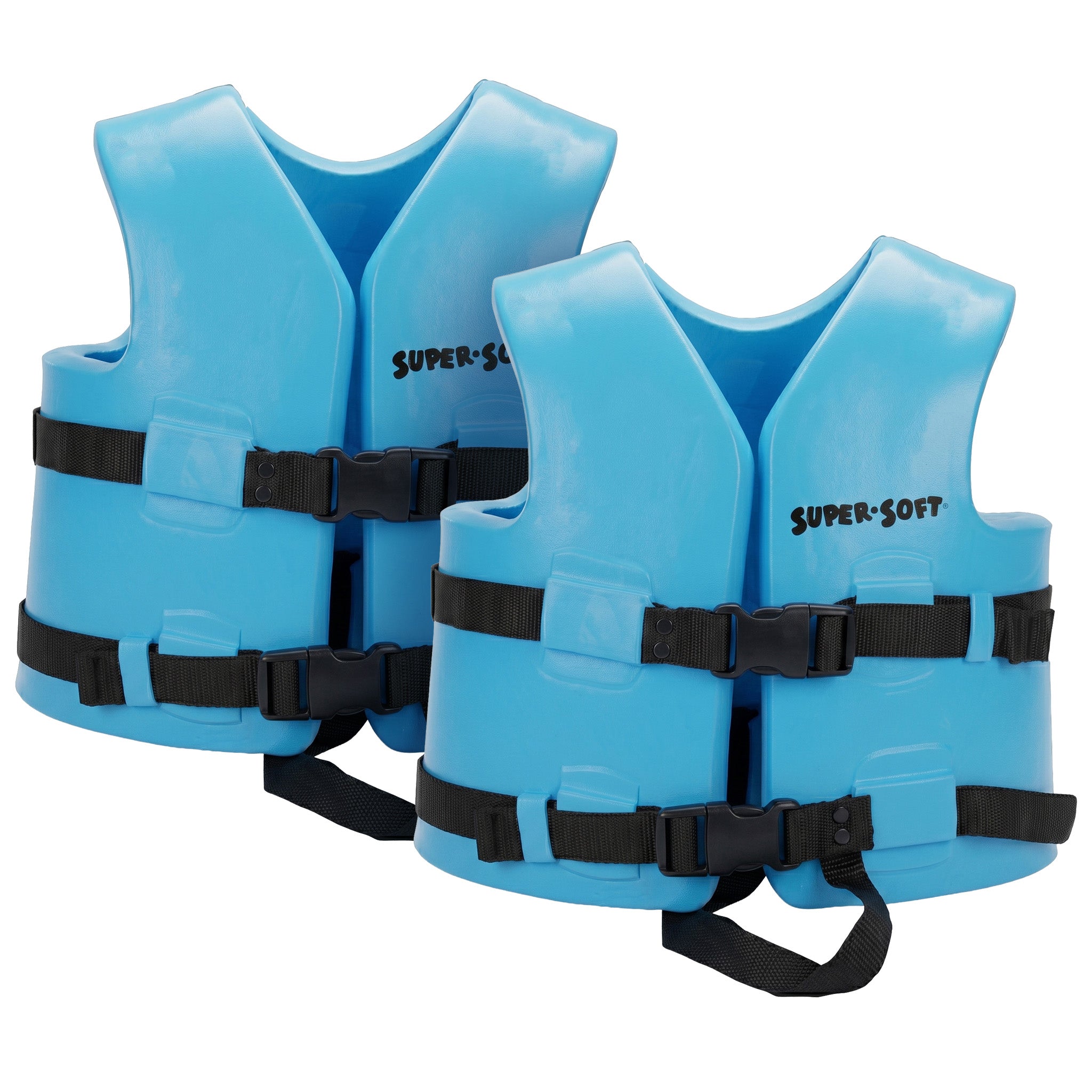 TRC Recreation Super Soft Child Life Jacket Safety Vest, Medium, 2 Pack, Blue - VMInnovations