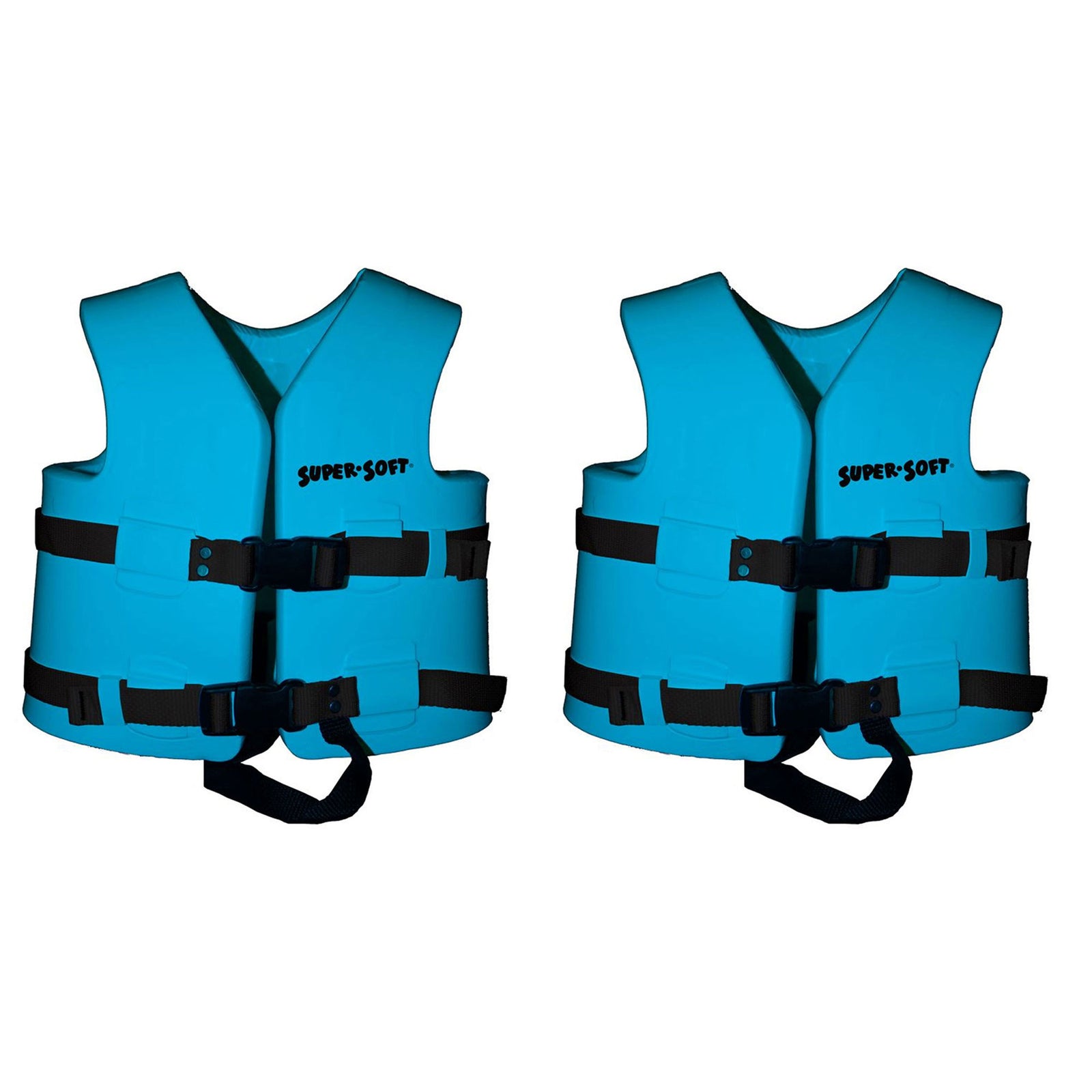 TRC Recreation Super Soft Child Life Jacket Safety Vest, Medium, 2 Pack, Blue - VMInnovations