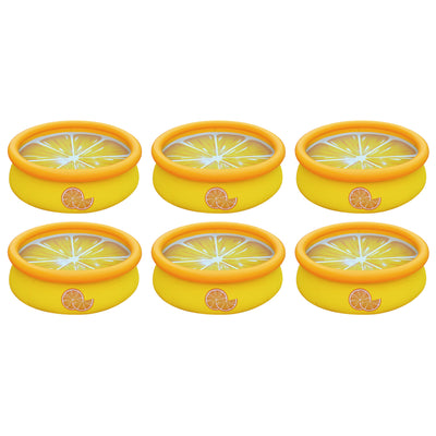 JLeisure 5' x 16.5" 3D Inflatable Outdoor Backyard Kiddie Pool, 6 Pack, Orange - VMInnovations