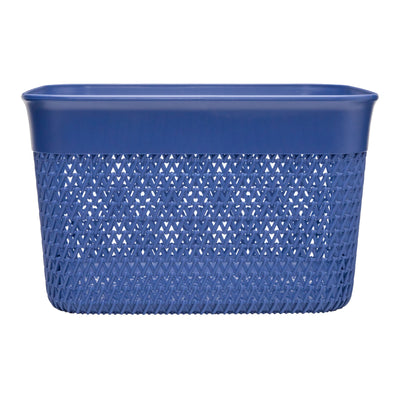 Life Story Lightweight Heavy Duty Storage Woven Trendy Basket, 2 Pack, Blue - VMInnovations