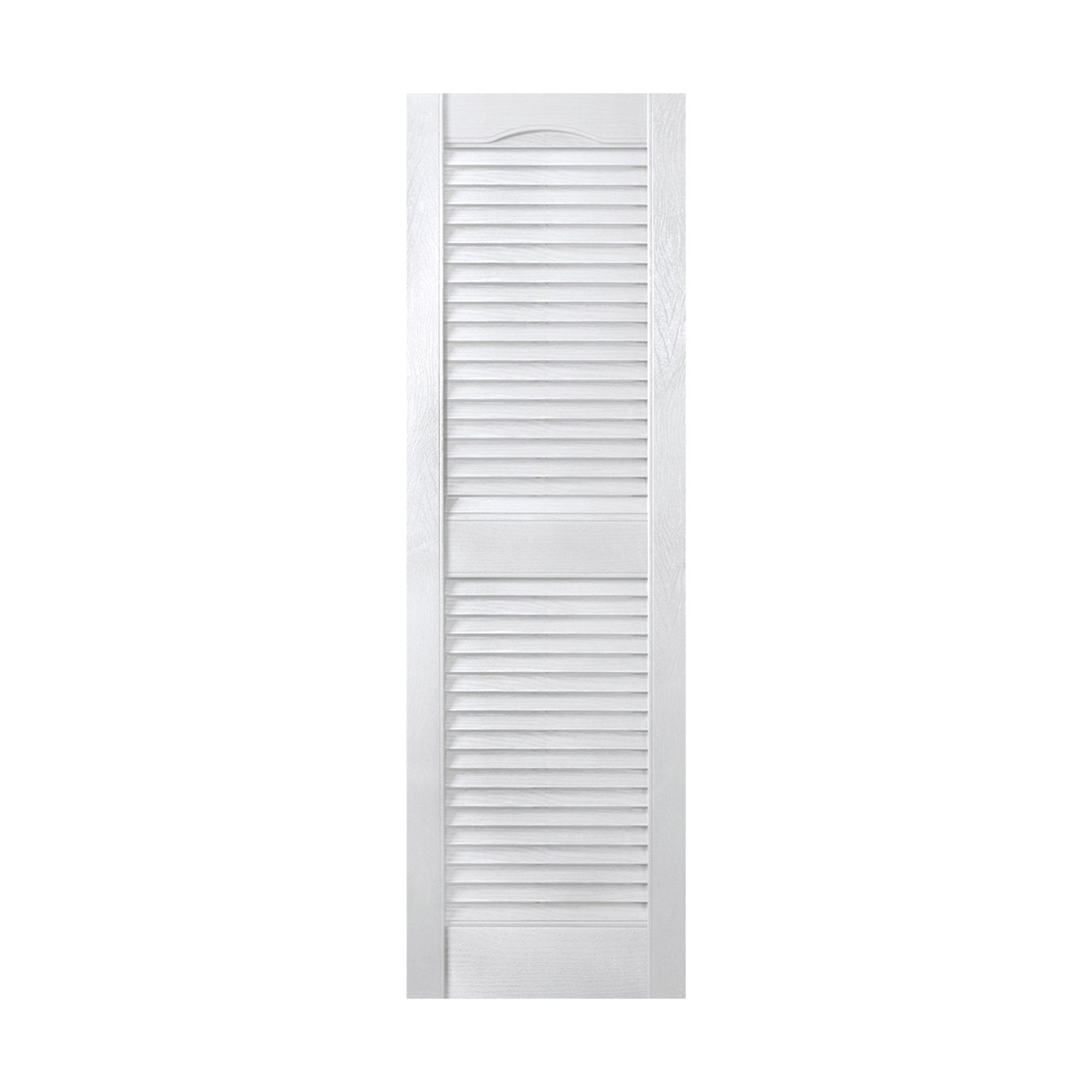 Plastic Development Group 14x55" Exterior Vinyl Louvered Shutters, 4 Pack, White