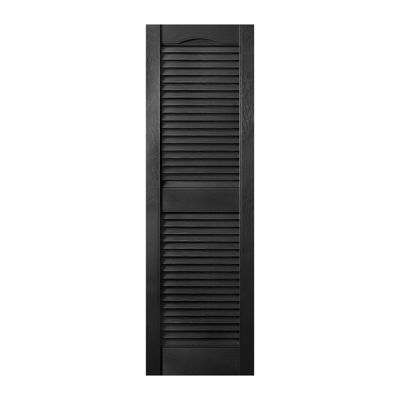 Plastic Development Group 14x67" Exterior Vinyl Louvered Shutters, 4 Pack, Black - VMInnovations