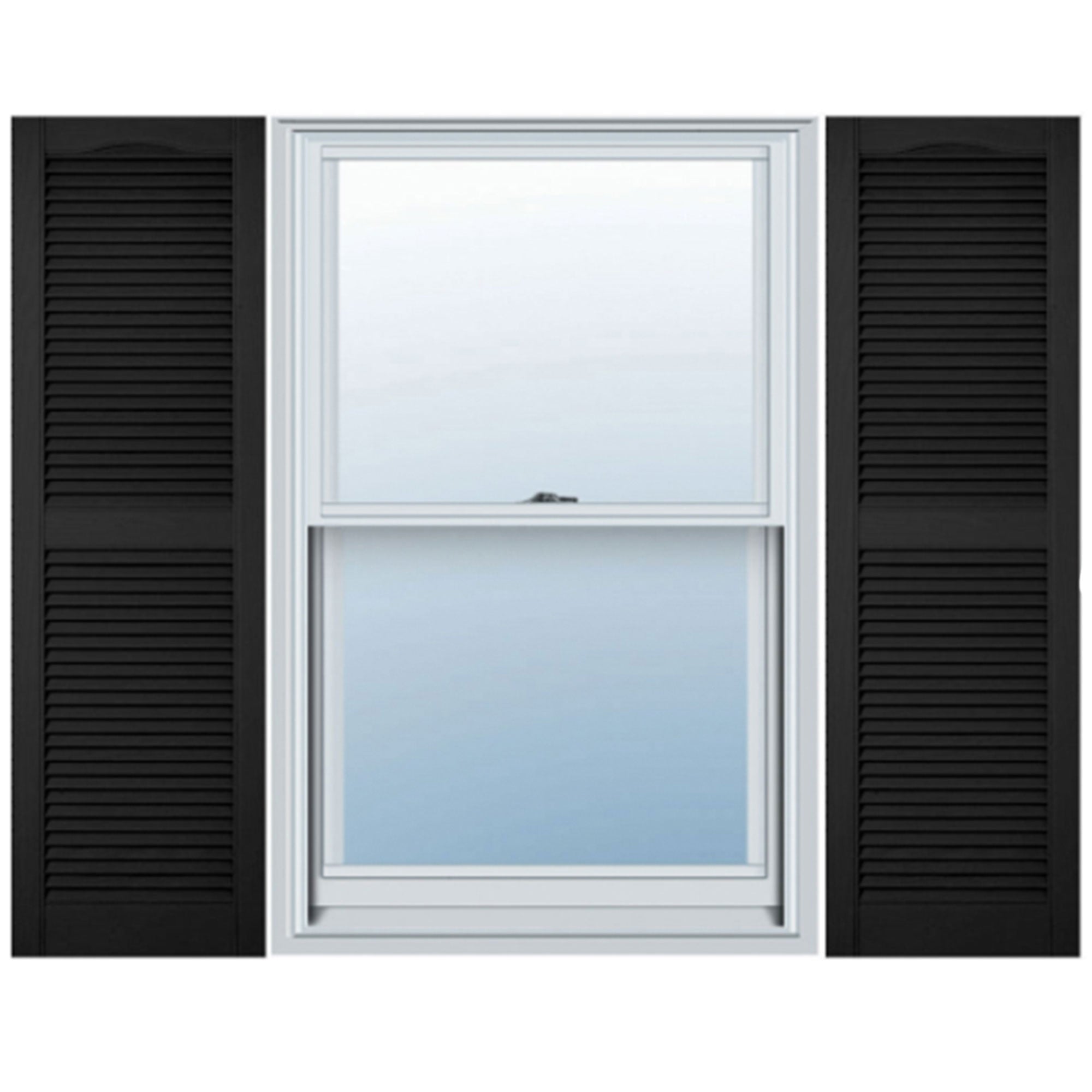 Plastic Development Group 14x71" Exterior Vinyl Louvered Shutters, 4 Pack, Black - VMInnovations